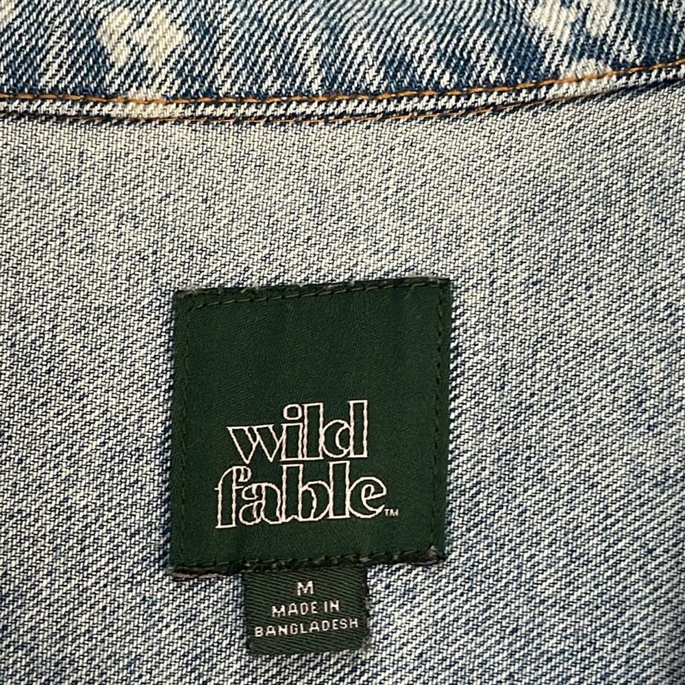 Wild Fable‎ Paisley Bandanna Print Denim Jean Jacket Medium - Picture 7 of 12